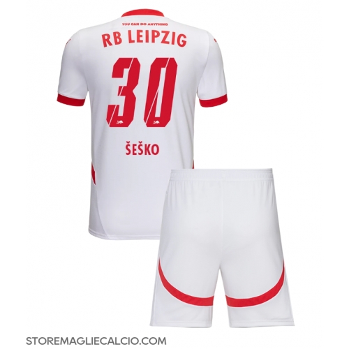 RB Leipzig Benjamin Sesko #30 Maglia Gara Casa Repliche 2024-25 Bambino Maniche Corte RB Leipzig Benjamin Sesko #30 Maglia Gara Casa Repliche 2024-25 Bambino Maniche Corte